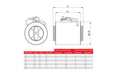Ronde VAV variabele volumeregelaar dubbelwandig MP-BUS diameter 100 mm